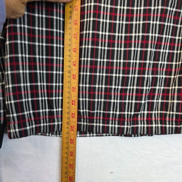 Rafael Sport Plaid Button Down Shirt Small Classic Fit Red Black Checkered New - Picture 11 of 12